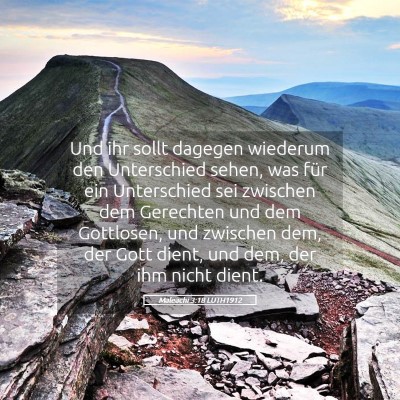 Picture 05 - Maleachi 3:18 LUTH1912 - Und ihr sollt dagegen wiederum den Unterschied - Bible Verse Picture