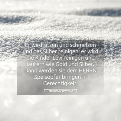 Picture 05 - Maleachi 3:3 LUTH1912 - Er wird sitzen und schmelzen und das Silber - Bible Verse Picture