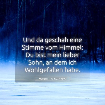 Picture 05 - Markus 1:11 LUTH1912 - Und da geschah eine Stimme vom Himmel: Du bist - Bible Verse Picture
