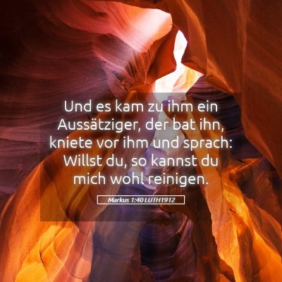 Picture 05 - Markus 1:40 LUTH1912 - Und es kam zu ihm ein Aussätziger, der bat ihn, - Bible Verse Picture
