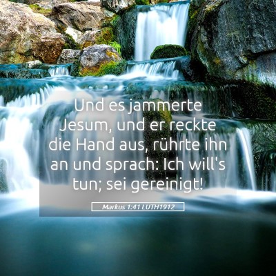 Picture 05 - Markus 1:41 LUTH1912 - Und es jammerte Jesum, und er reckte die Hand - Bible Verse Picture