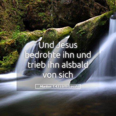 Picture 05 - Markus 1:43 LUTH1912 - Und Jesus bedrohte ihn und trieb ihn alsbald von - Bible Verse Picture