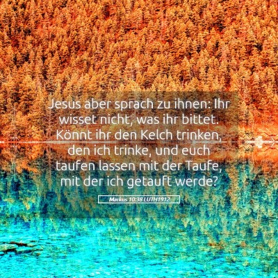 Picture 05 - Markus 10:38 LUTH1912 - Jesus aber sprach zu ihnen: Ihr wisset nicht, was - Bible Verse Picture