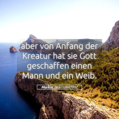 Picture 05 - Markus 10:6 LUTH1912 - aber von Anfang der Kreatur hat sie Gott - Bible Verse Picture