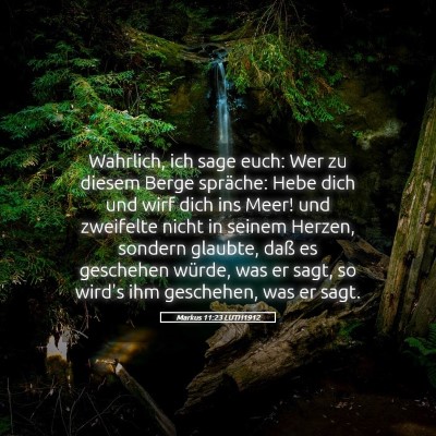 Picture 05 - Markus 11:23 LUTH1912 - Wahrlich, ich sage euch: Wer zu diesem Berge - Bible Verse Picture