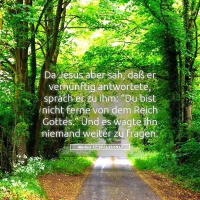 Picture 05 - Markus 12:34 LUTH1912 - Da Jesus aber sah, daß er vernünftig - Bible Verse Picture