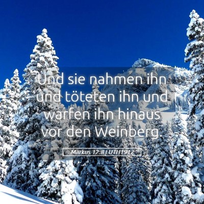 Picture 05 - Markus 12:8 LUTH1912 - Und sie nahmen ihn und töteten ihn und warfen - Bible Verse Picture