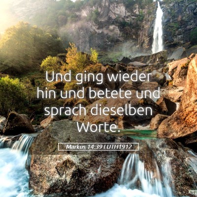 Picture 05 - Markus 14:39 LUTH1912 - Und ging wieder hin und betete und sprach - Bible Verse Picture