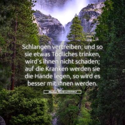 Picture 05 - Markus 16:18 LUTH1912 - Schlangen vertreiben; und so sie etwas Tödliches - Bible Verse Picture