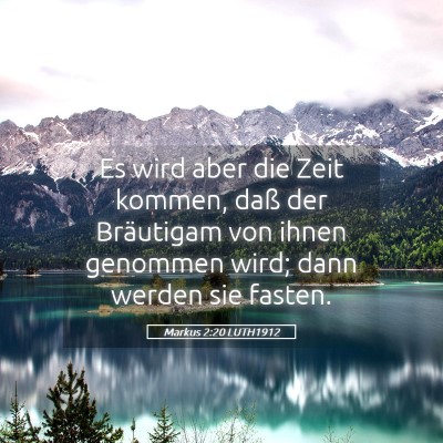 Picture 05 - Markus 2:20 LUTH1912 - Es wird aber die Zeit kommen, daß der Bräutigam - Bible Verse Picture