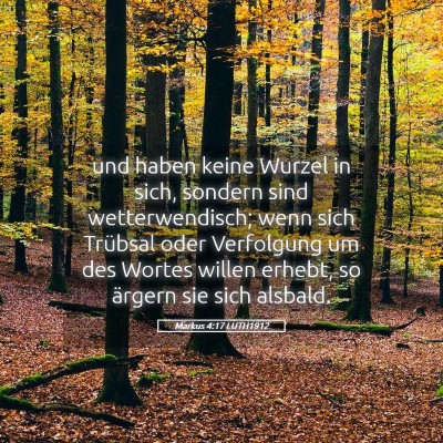 Picture 05 - Markus 4:17 LUTH1912 - und haben keine Wurzel in sich, sondern sind - Bible Verse Picture