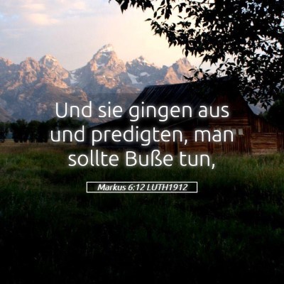 Picture 05 - Markus 6:12 LUTH1912 - Und sie gingen aus und predigten, man sollte - Bible Verse Picture