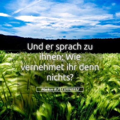Picture 05 - Markus 8:21 LUTH1912 - Und er sprach zu ihnen: Wie vernehmet ihr denn - Bible Verse Picture