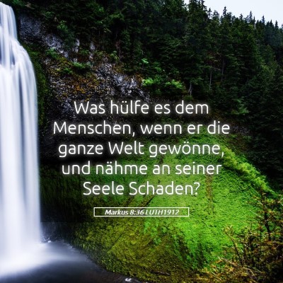 Picture 05 - Markus 8:36 LUTH1912 - Was hülfe es dem Menschen, wenn er die ganze - Bible Verse Picture