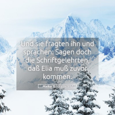 Picture 05 - Markus 9:11 LUTH1912 - Und sie fragten ihn und sprachen: Sagen doch die - Bible Verse Picture
