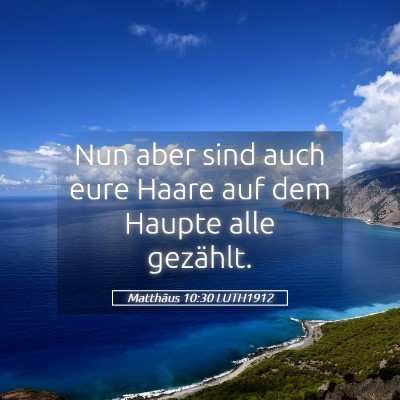 Picture 05 - Matthäus 10:30 LUTH1912 - Nun aber sind auch eure Haare auf dem Haupte alle - Bible Verse Picture
