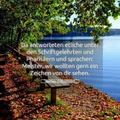 Picture 05 - Matthäus 12:38 LUTH1912 - Da antworteten etliche unter den Schriftgelehrten - Bible Verse Picture