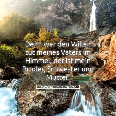 Picture 05 - Matthäus 12:50 LUTH1912 - Denn wer den Willen tut meines Vaters im Himmel, - Bible Verse Picture