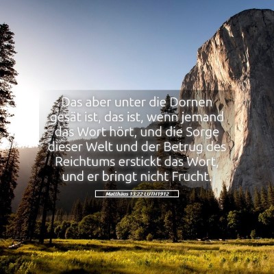 Picture 05 - Matthäus 13:22 LUTH1912 - Das aber unter die Dornen gesät ist, das ist, - Bible Verse Picture