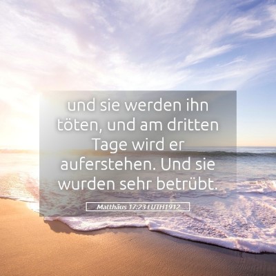 Picture 05 - Matthäus 17:23 LUTH1912 - und sie werden ihn töten, und am dritten Tage - Bible Verse Picture