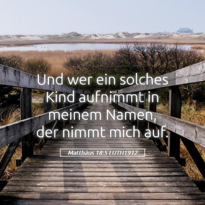 Picture 05 - Matthäus 18:5 LUTH1912 - Und wer ein solches Kind aufnimmt in meinem - Bible Verse Picture