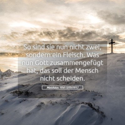 Picture 05 - Matthäus 19:6 LUTH1912 - So sind sie nun nicht zwei, sondern ein Fleisch. - Bible Verse Picture