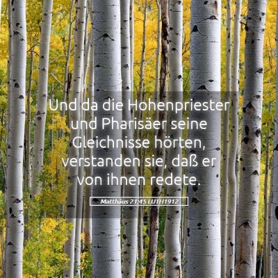 Picture 05 - Matthäus 21:45 LUTH1912 - Und da die Hohenpriester und Pharisäer seine - Bible Verse Picture