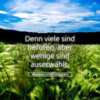 Picture 05 - Matthäus 22:14 LUTH1912 - Denn viele sind berufen, aber wenige sind - Bible Verse Picture