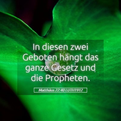 Picture 05 - Matthäus 22:40 LUTH1912 - In diesen zwei Geboten hängt das ganze Gesetz - Bible Verse Picture