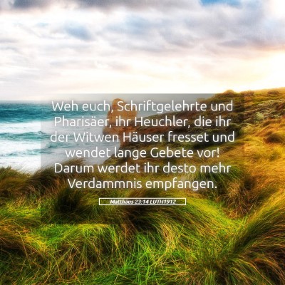 Picture 05 - Matthäus 23:14 LUTH1912 - Weh euch, Schriftgelehrte und Pharisäer, ihr - Bible Verse Picture