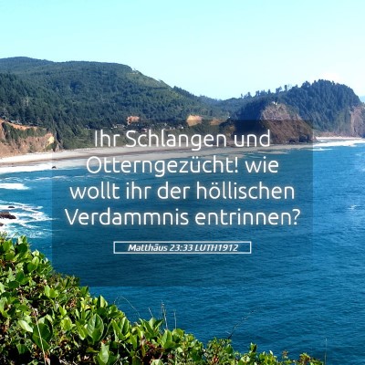 Picture 05 - Matthäus 23:33 LUTH1912 - Ihr Schlangen und Otterngezücht! wie wollt ihr - Bible Verse Picture