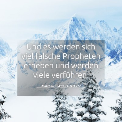 Picture 05 - Matthäus 24:11 LUTH1912 - Und es werden sich viel falsche Propheten erheben - Bible Verse Picture