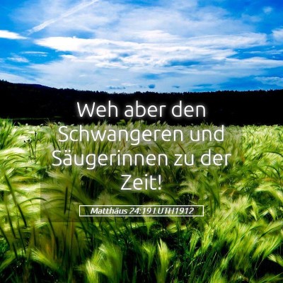 Picture 05 - Matthäus 24:19 LUTH1912 - Weh aber den Schwangeren und Säugerinnen zu der - Bible Verse Picture