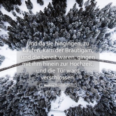 Picture 05 - Matthäus 25:10 LUTH1912 - Und da sie hingingen, zu kaufen, kam der - Bible Verse Picture