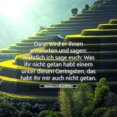 Picture 05 - Matthäus 25:45 LUTH1912 - Dann wird er ihnen antworten und sagen: Wahrlich - Bible Verse Picture