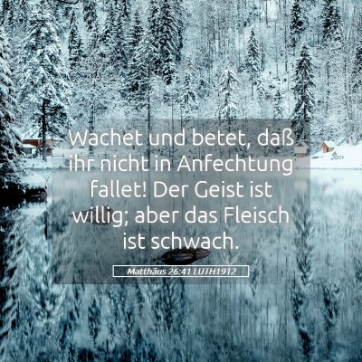 Picture 05 - Matthäus 26:41 LUTH1912 - Wachet und betet, daß ihr nicht in Anfechtung - Bible Verse Picture