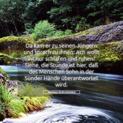 Picture 05 - Matthäus 26:45 LUTH1912 - Da kam er zu seinen Jüngern und sprach zu ihnen: - Bible Verse Picture