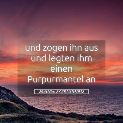 Picture 05 - Matthäus 27:28 LUTH1912 - und zogen ihn aus und legten ihm einen - Bible Verse Picture