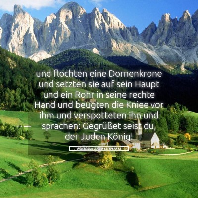 Picture 05 - Matthäus 27:29 LUTH1912 - und flochten eine Dornenkrone und setzten sie auf - Bible Verse Picture