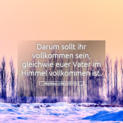 Picture 05 - Matthäus 5:48 LUTH1912 - Darum sollt ihr vollkommen sein, gleichwie euer - Bible Verse Picture