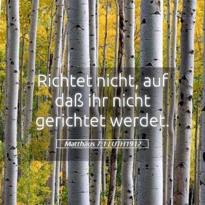 Picture 05 - Matthäus 7:1 LUTH1912 - Richtet nicht, auf daß ihr nicht gerichtet - Bible Verse Picture