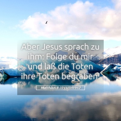 Picture 05 - Matthäus 8:22 LUTH1912 - Aber Jesus sprach zu ihm: Folge du mir und laß - Bible Verse Picture