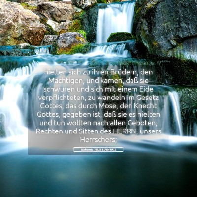 Picture 05 - Nehemia 10:29 LUTH1912 - hielten sich zu ihren Brüdern, den Mächtigen, - Bible Verse Picture