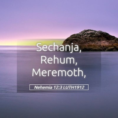Picture 05 - Nehemia 12:3 LUTH1912 - Sechanja, Rehum, - Bible Verse Picture