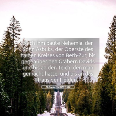 Picture 05 - Nehemia 3:16 LUTH1912 - Nach ihm baute Nehemia, der Sohn Asbuks, der - Bible Verse Picture