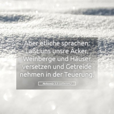 Picture 05 - Nehemia 5:3 LUTH1912 - Aber etliche sprachen: Laßt uns unsre Äcker, - Bible Verse Picture