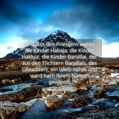 Picture 05 - Nehemia 7:63 LUTH1912 - Und von den Priestern waren die Kinder Habaja, - Bible Verse Picture