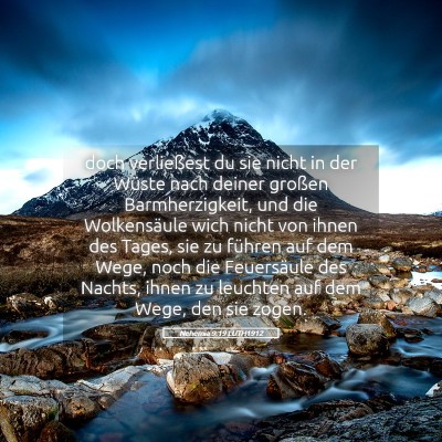 Picture 05 - Nehemia 9:19 LUTH1912 - doch verließest du sie nicht in der Wüste nach - Bible Verse Picture