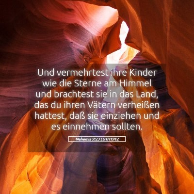 Picture 05 - Nehemia 9:23 LUTH1912 - Und vermehrtest ihre Kinder wie die Sterne am - Bible Verse Picture