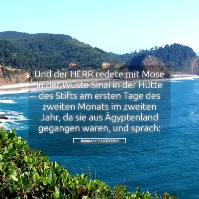Picture 05 - Numeri 1:1 LUTH1912 - Und der HERR redete mit Mose in der Wüste Sinai - Bible Verse Picture